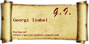Georgi Izabel névjegykártya